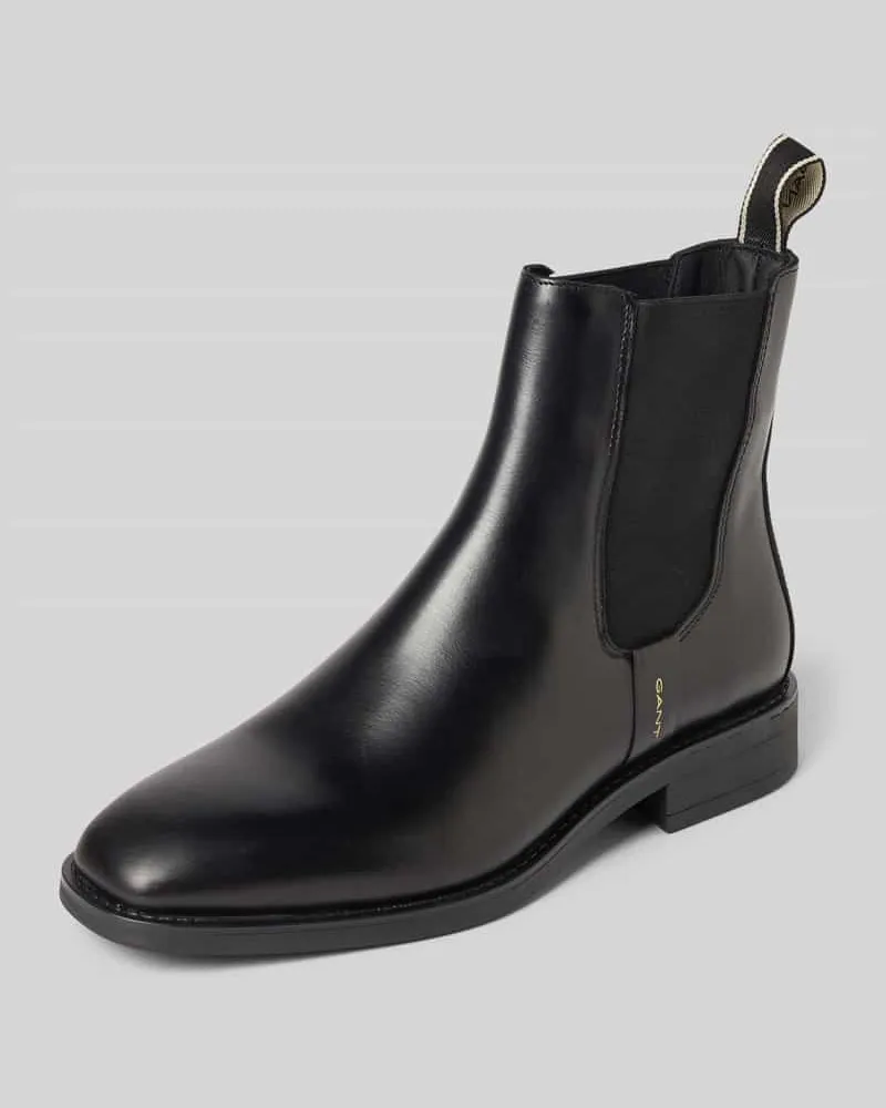 Gant Chelsea Boots aus Leder mit Label-Detail Modell 'Fayy Black