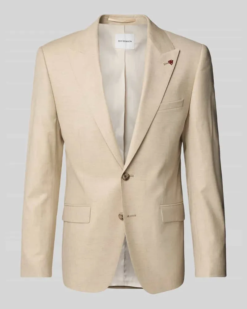 Roy Robson Sakko mit Pattentaschen und Reverskragen Beige