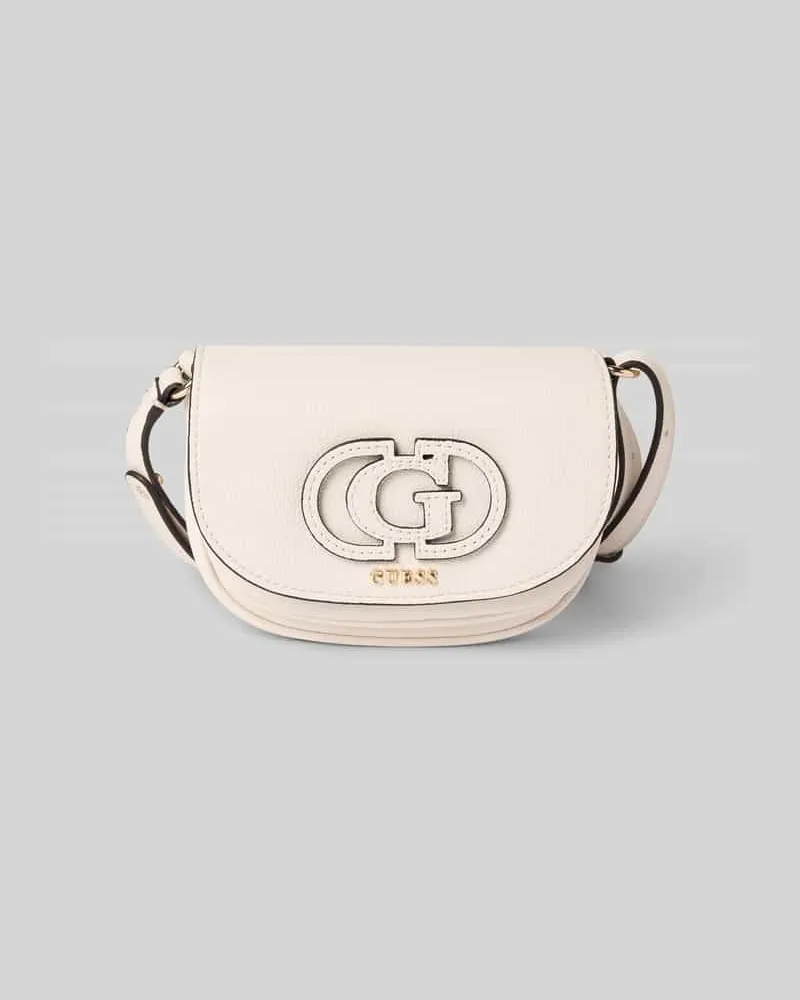Guess Handtasche mit Label-Applikation Modell 'CALEBRA Ecru