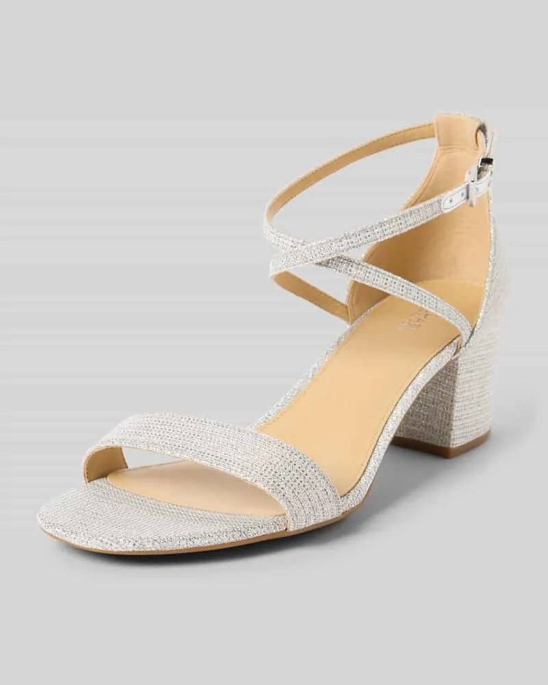 Michael Kors Sandaletten mit Strukturmuster Modell 'Serena Silber