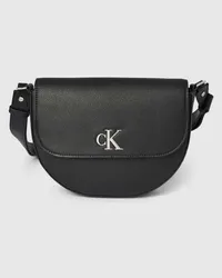 Calvin Klein Saddle Bag mit Label-Applikation Modell 'MINIMAL MONOGRAM Black