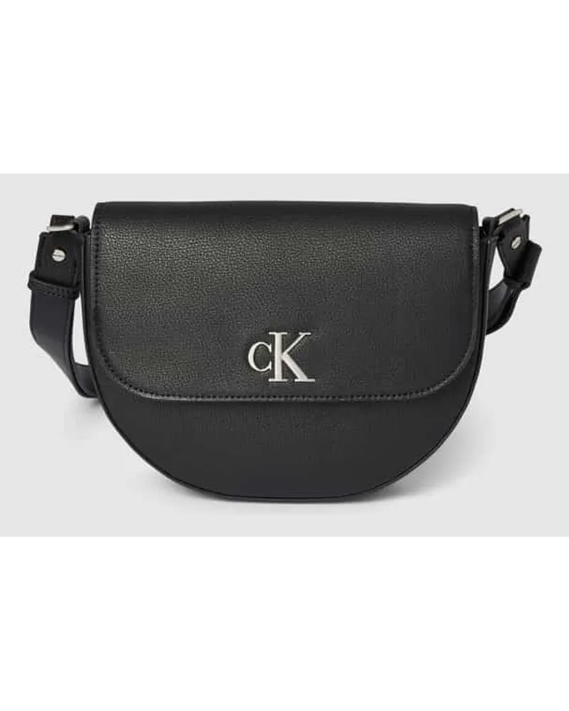 Calvin Klein Saddle Bag mit Label-Applikation Modell 'MINIMAL MONOGRAM Black