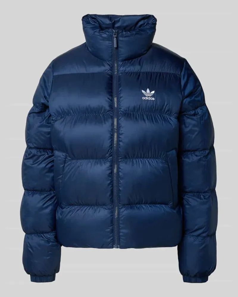 adidas Regular Fit Steppjacke mit Logo-Stitching Blau