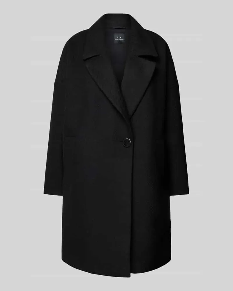 Armani Exchange Mantel mit Reverskragen Black