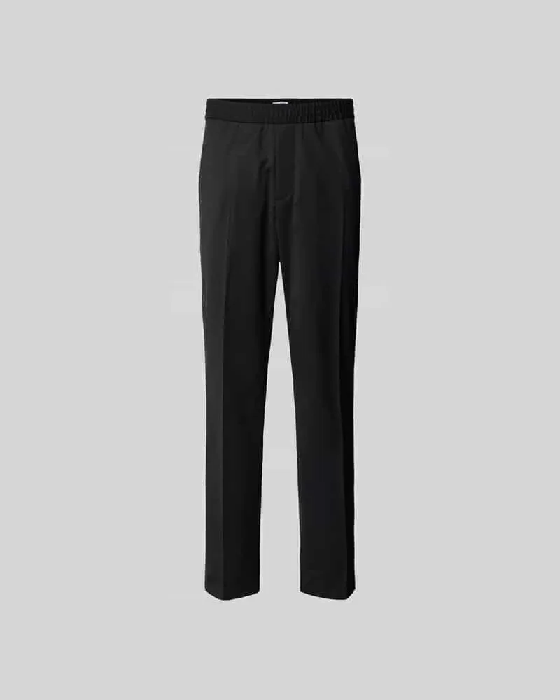 Filippa K Straight Fit Stoffhose mit Woll-Anteil Black