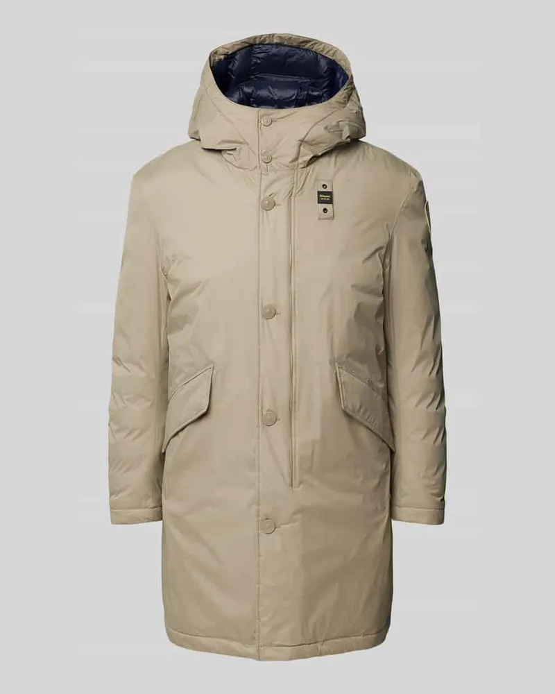 Blauer Parka mit Kapuze Modell 'FALCON Schilf