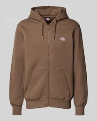 Dickies Sweatjacke mit Logo-Stitching Dunkelbraun