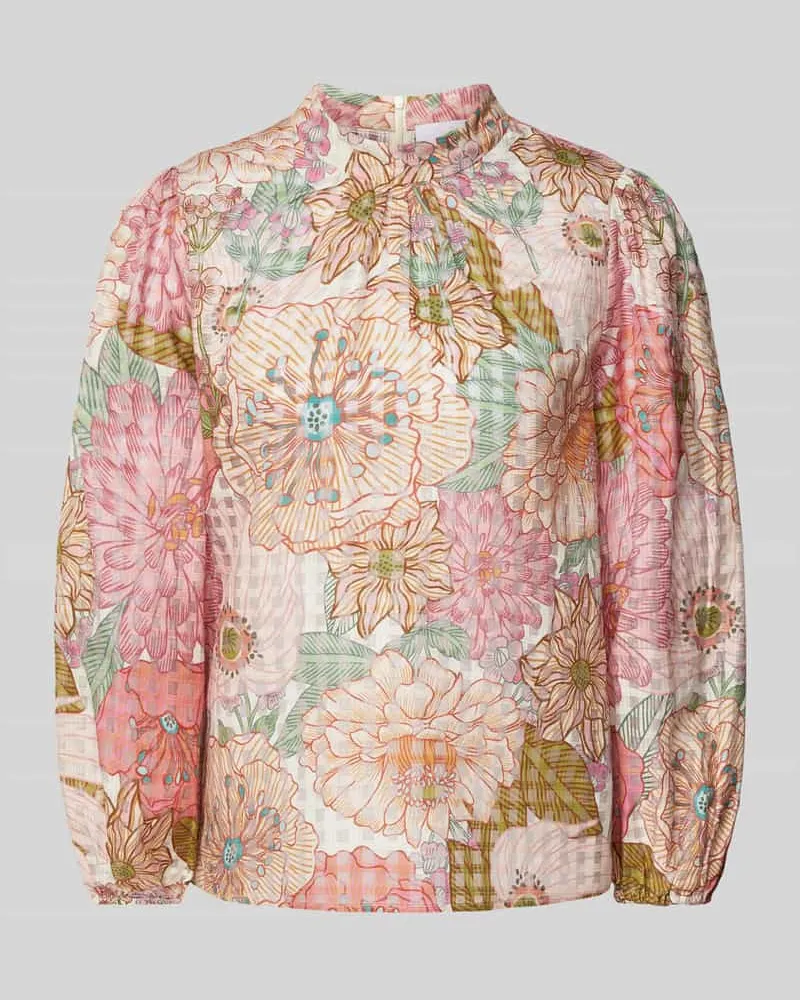 Rich&Royal Blusenshirt aus Baumwoll-Seiden-Mix Rosa