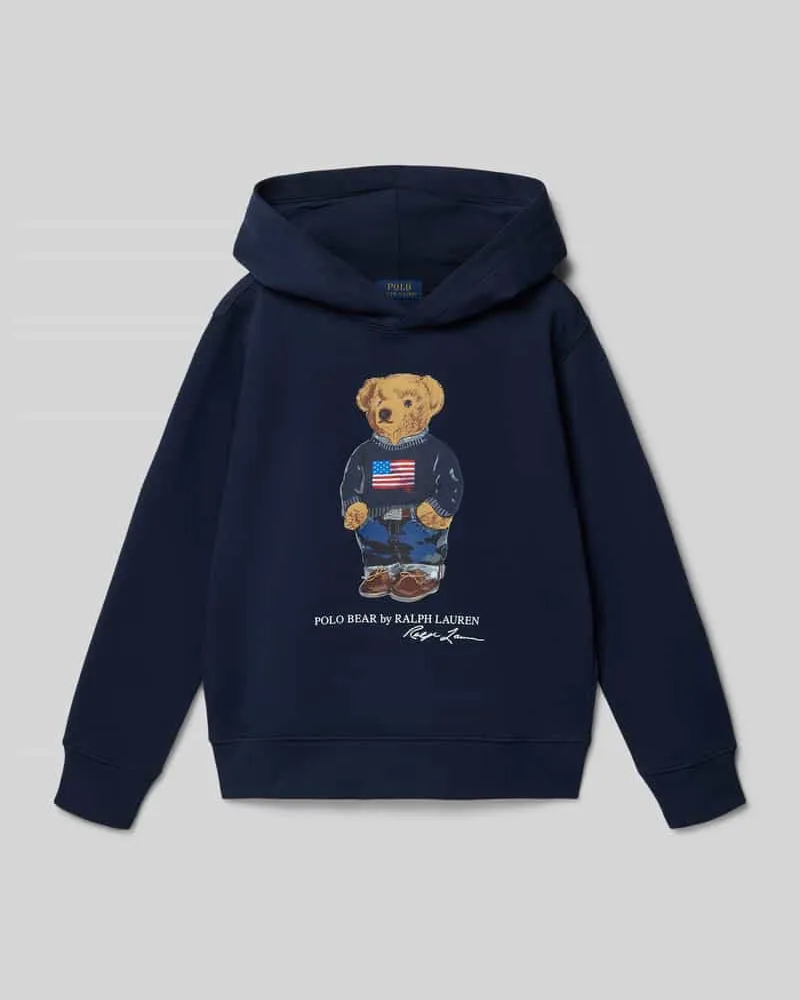 Ralph Lauren Regular Fit Hoodie mit Polo-Bear-Print Marine
