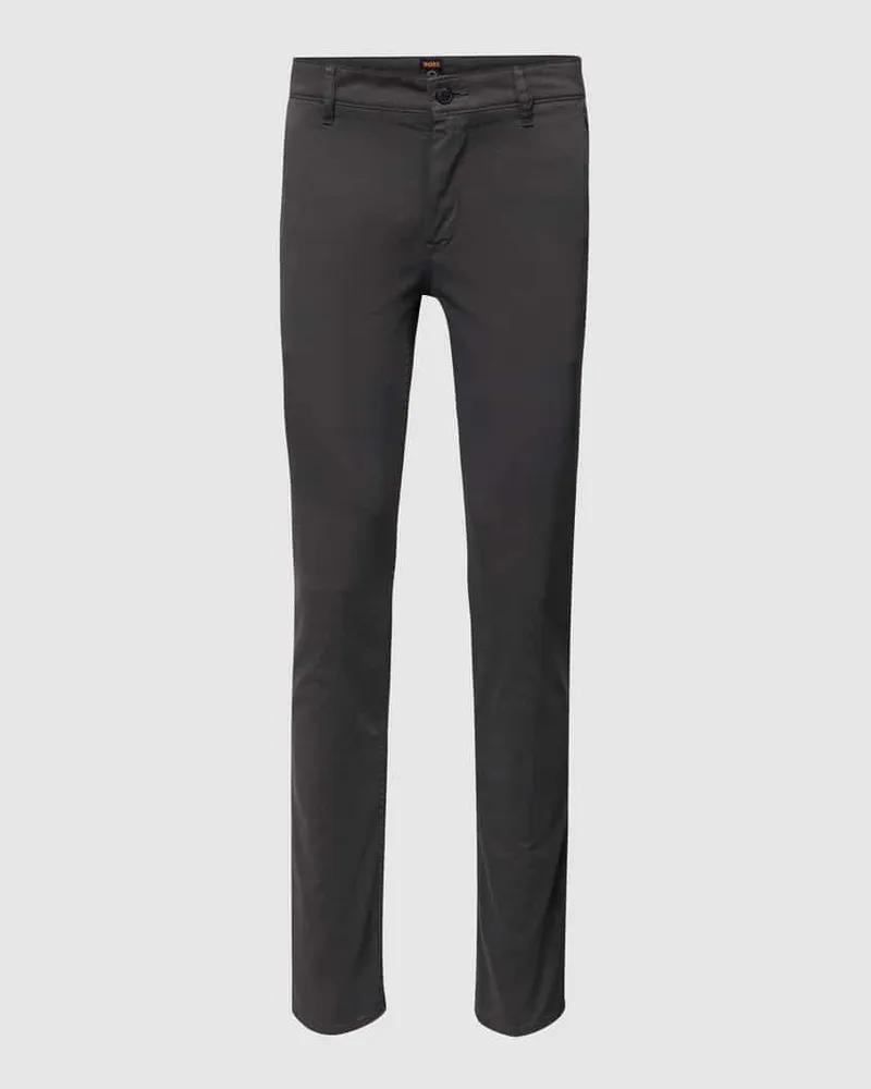 HUGO BOSS Slim Fit Chino mit Stretch-Anteil Anthrazit