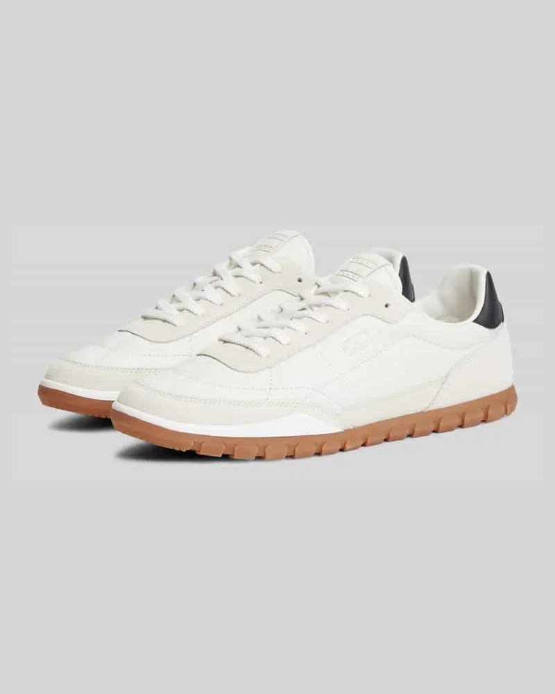 Tommy Hilfiger Sneaker aus echtem Rindsleder Weiss