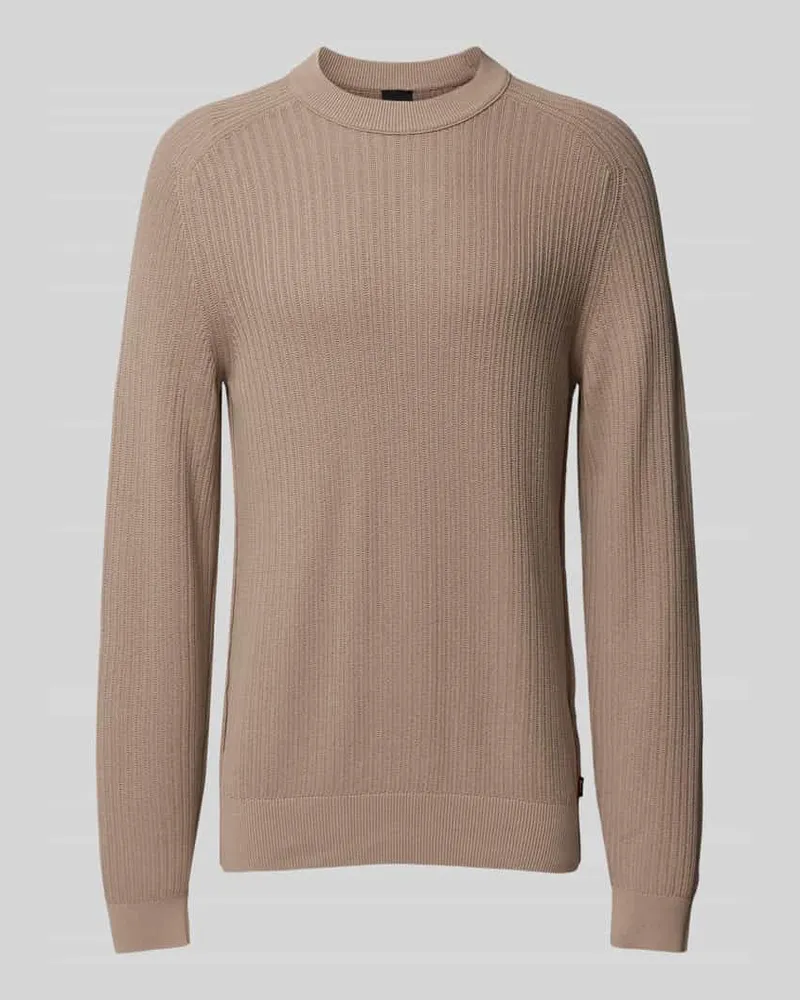 HUGO BOSS Strickpullover mit Rundhalsausschnitt Modell 'Klincru Hazel
