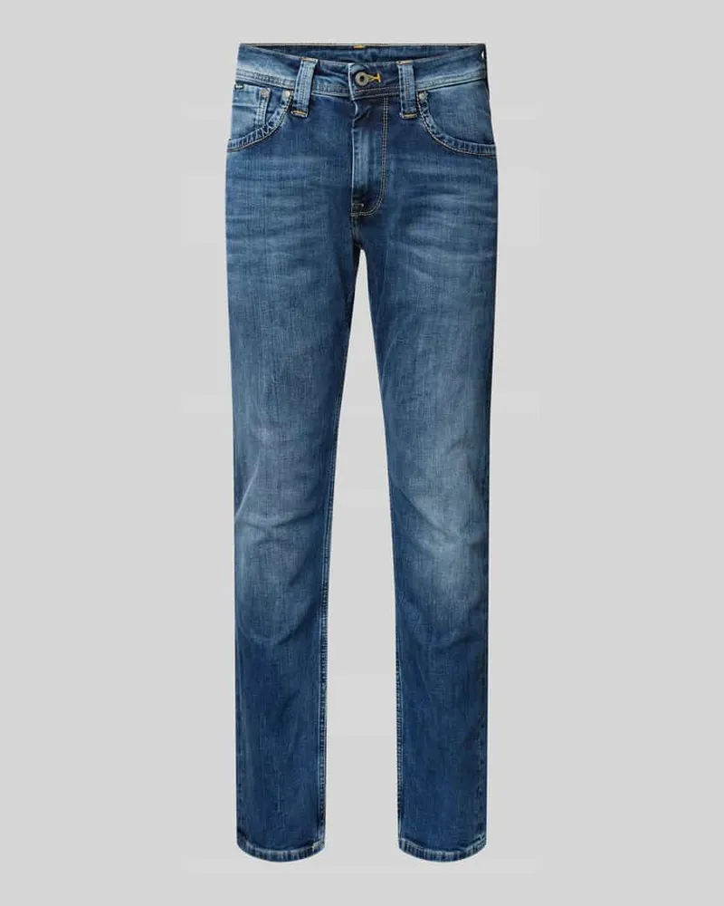 Pepe Jeans Slim Fit Jeans im 5-Pocket-Design Modell 'CASH Jeansblau