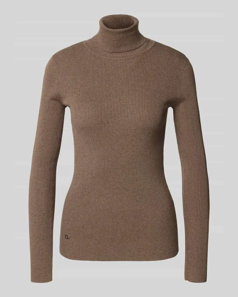 Ralph Lauren Strickpullover mit Rollkragen Modell 'AMANDA Taupe