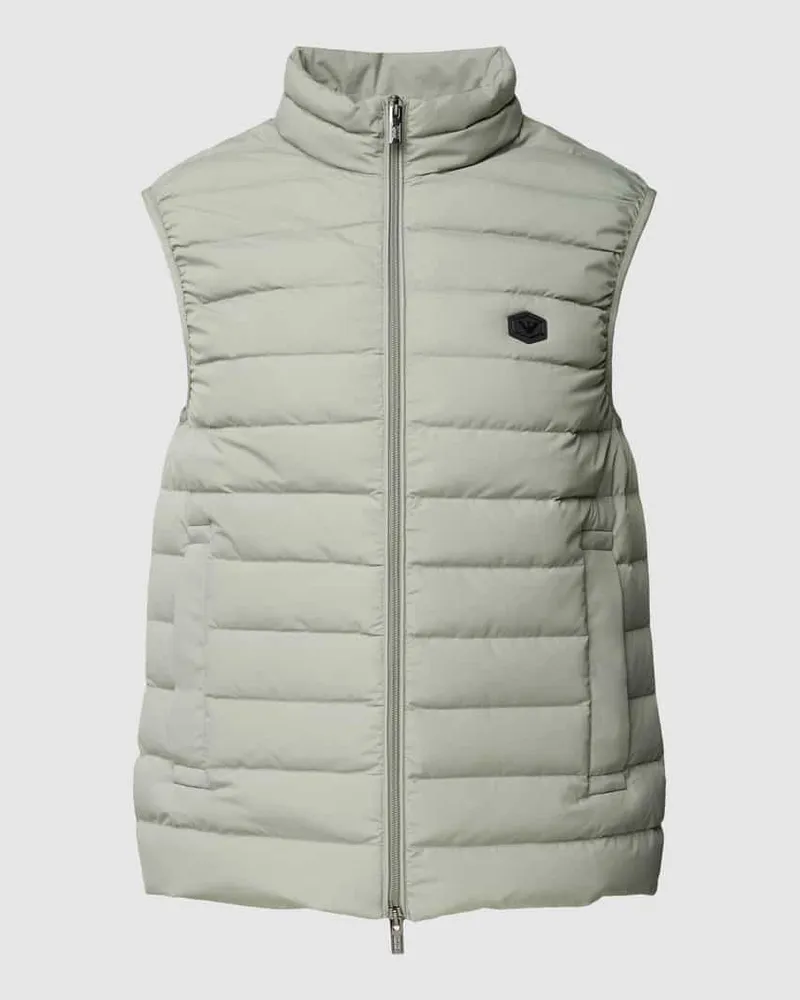 Emporio Armani Steppweste mit Stehkragen Oliv