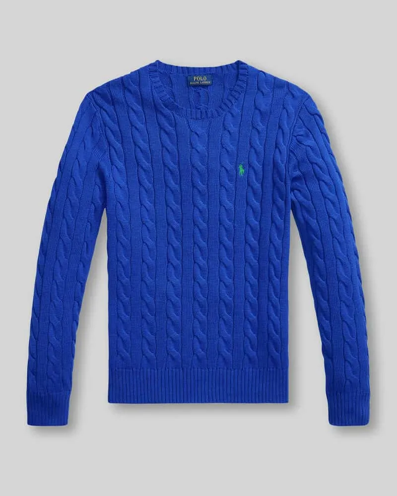 Ralph Lauren Regular Fit Strickpullover aus reiner Baumwolle Royal