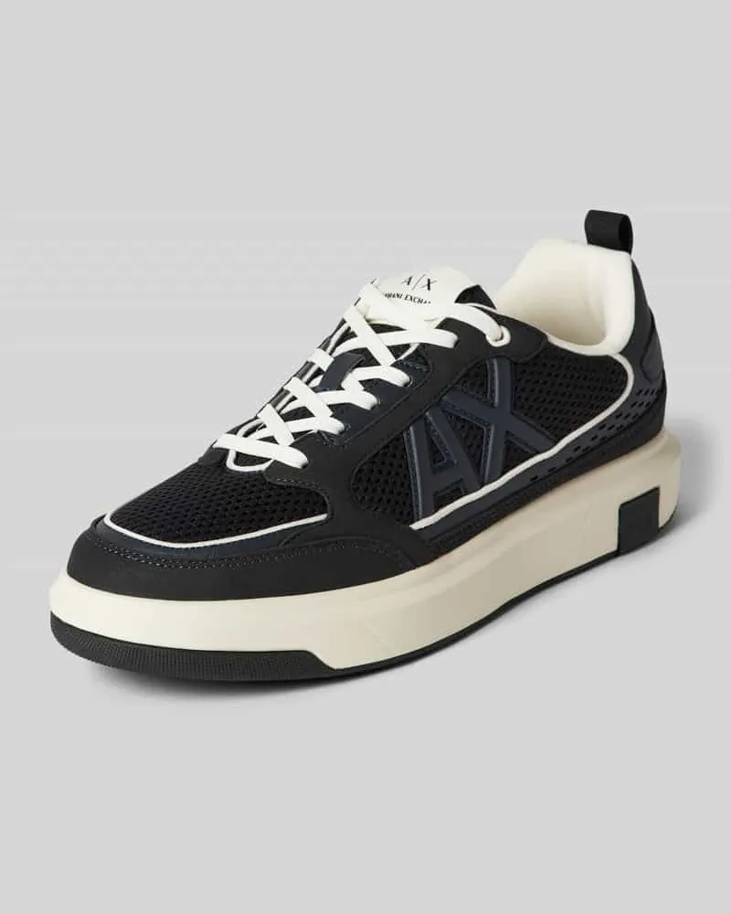 Armani Exchange Sneaker mit Label-Print Marine