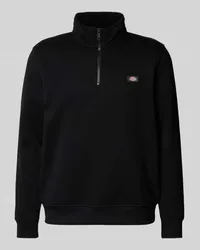 Dickies Sweatshirt mit Label-Patch Modell 'OAKPORT QUARTER Black