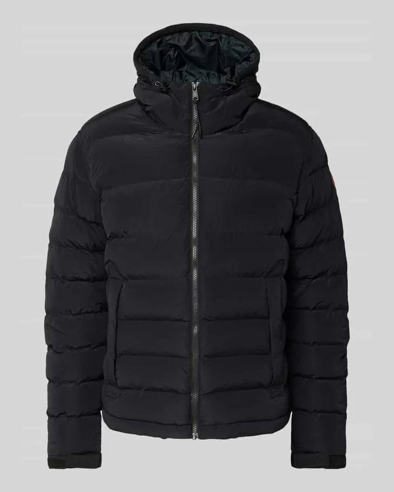Napapijri Steppjacke mit Kapuze und Reißverschluss Modell 'A-TEREZ Black