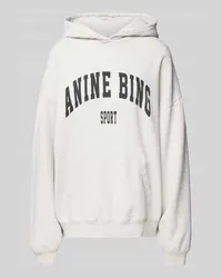 Anine Bing Oversized Hoodie mit Kapuze Hellgrau