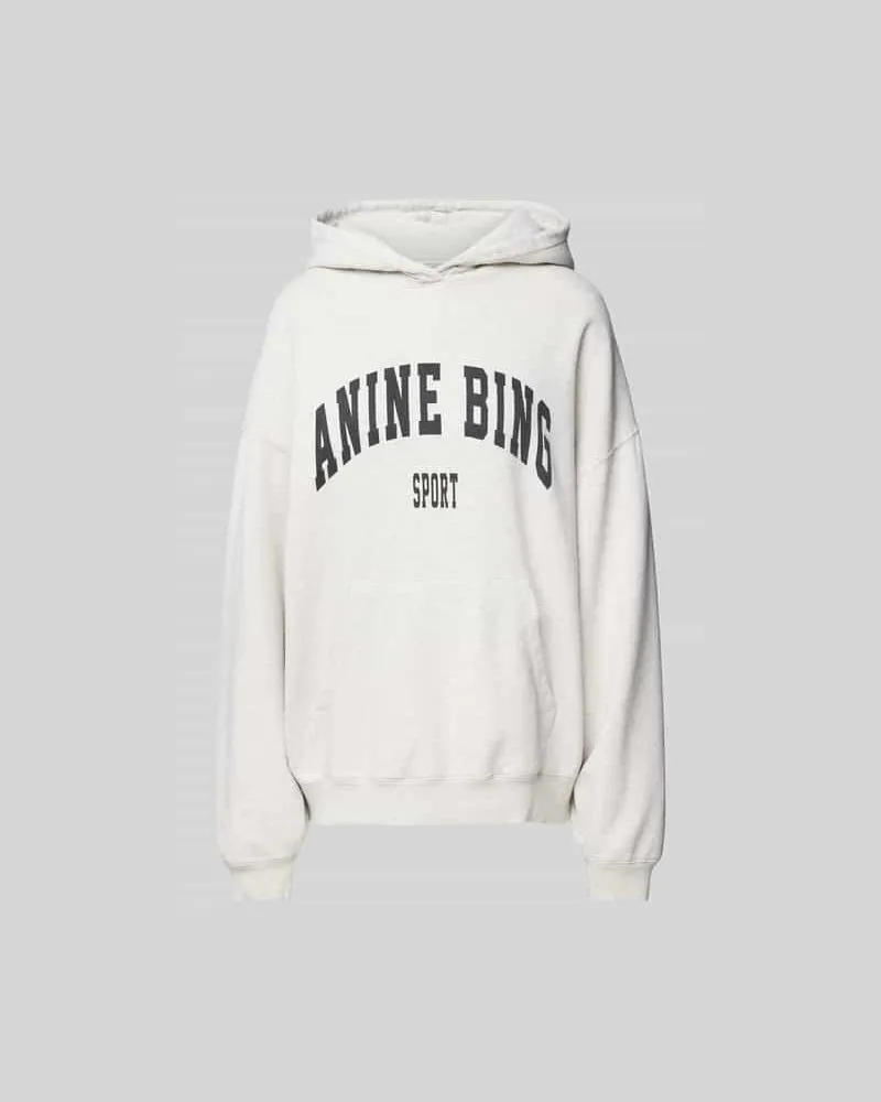 Anine Bing Oversized Hoodie mit Kapuze Hellgrau