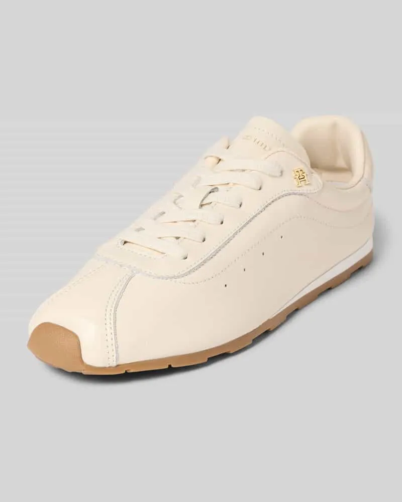 Tommy Hilfiger Low Top Sneaker aus echtem Leder Offwhite