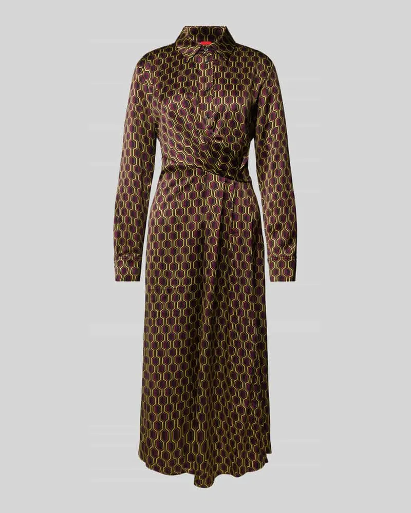 HUGO BOSS Hemdblusenkleid mit Raffung Modell 'Keya Hazel