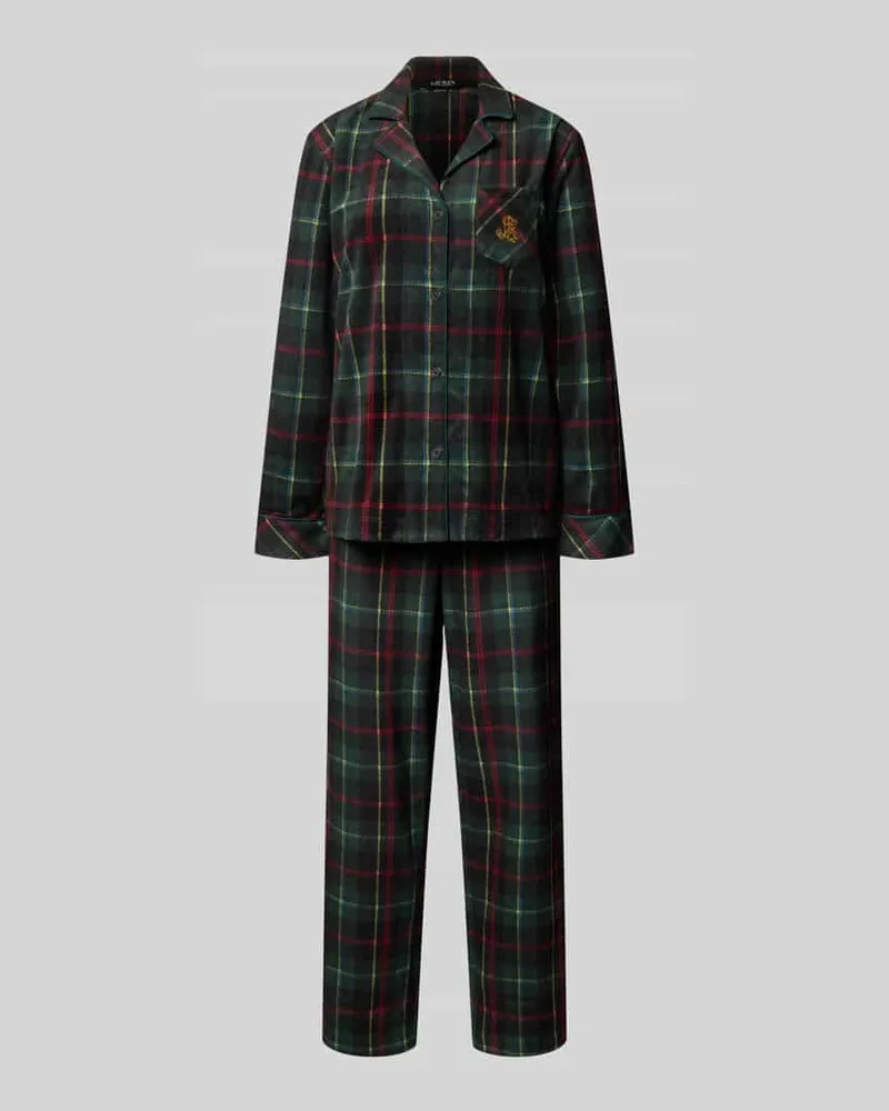 Ralph Lauren Pyjama-Set mit elastischem Bund im 2-teiligen Set Dunkelgruen