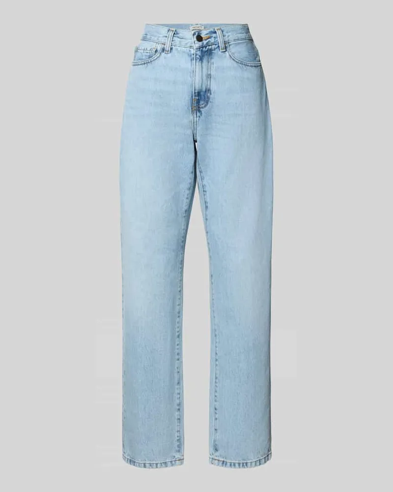 Carhartt WIP Straight Fit Jeans aus reiner Baumwolle Modell 'Noxon Hellblau