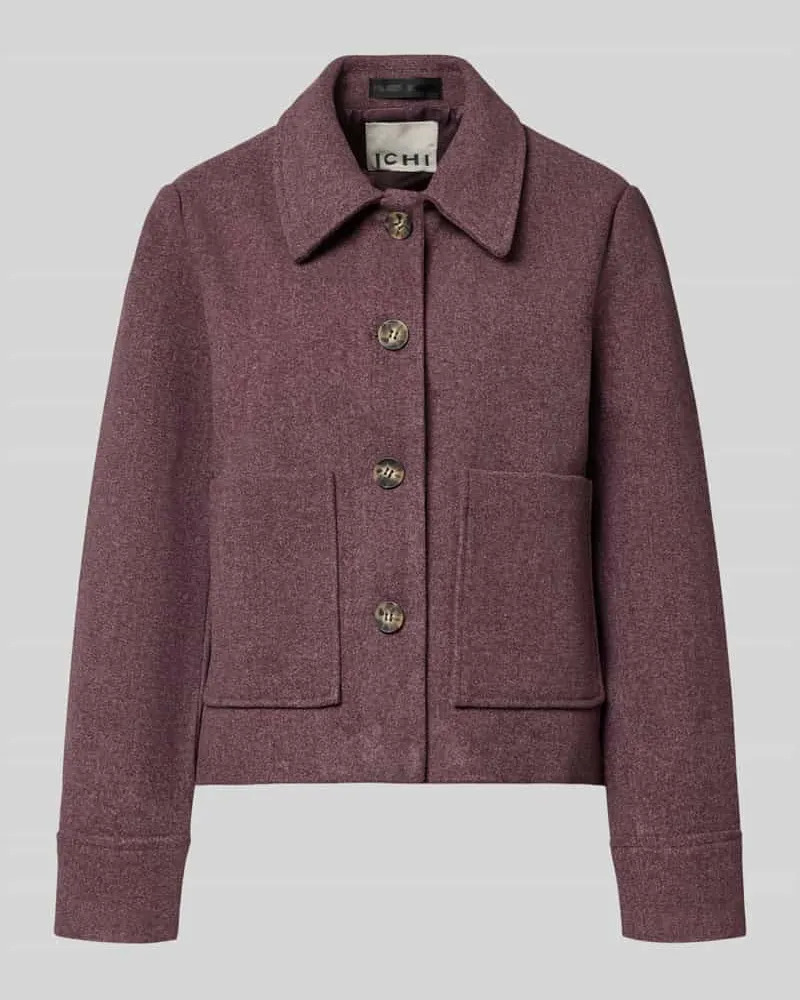 ICHI Regular Fit Blouson mit aufgesetzten Taschen Modell 'JANNET Bordeaux