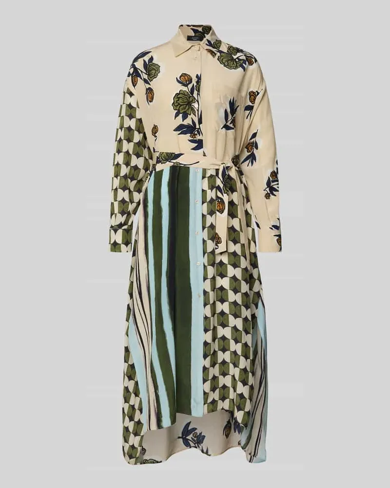 Max Mara Tailliertes Blusenkleid aus reiner Seide Modell 'PASSO Beige