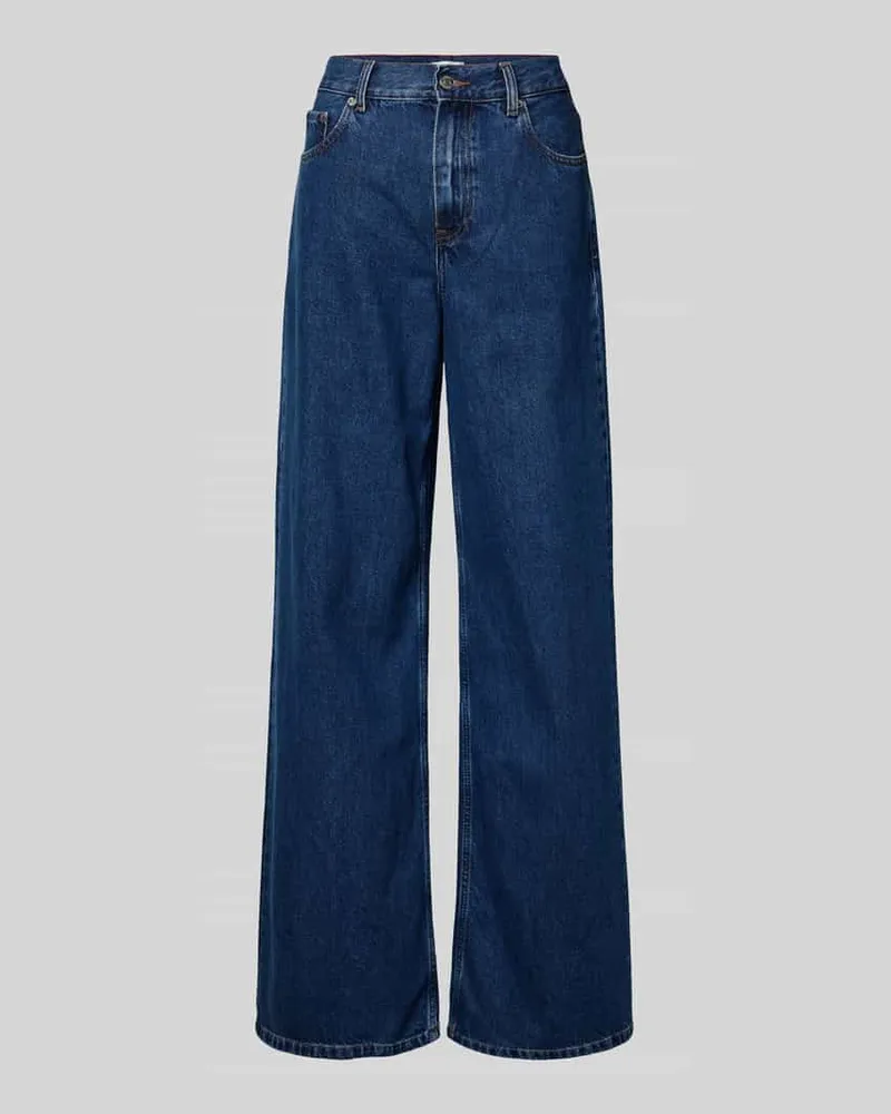 Tommy Hilfiger Wide Leg Jeans aus reiner Baumwolle Jeansblau