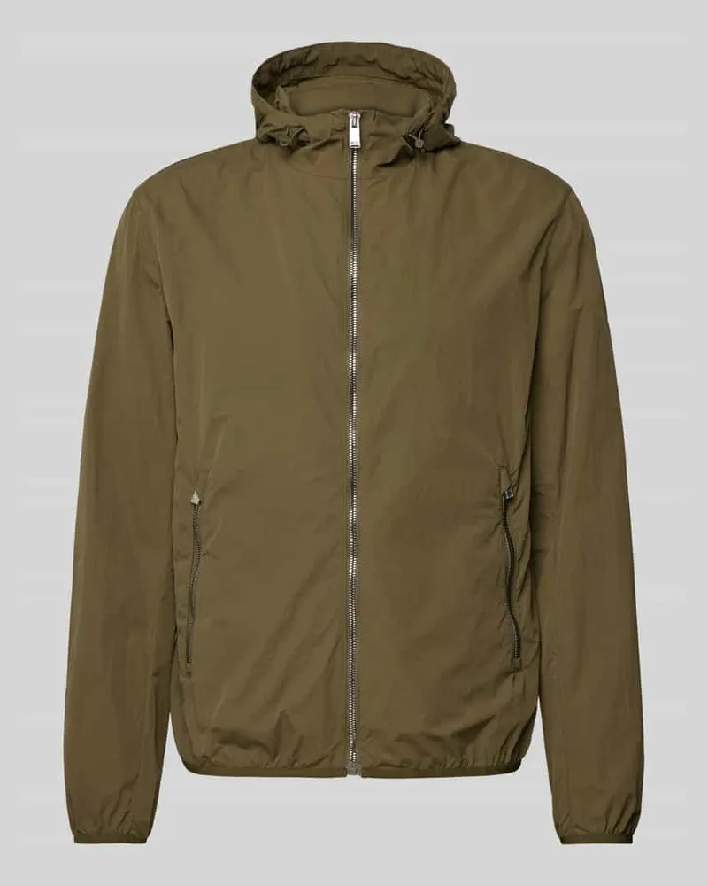 HUGO BOSS Jacke mit Reißverschlusstaschen Modell 'Cinder Oliv