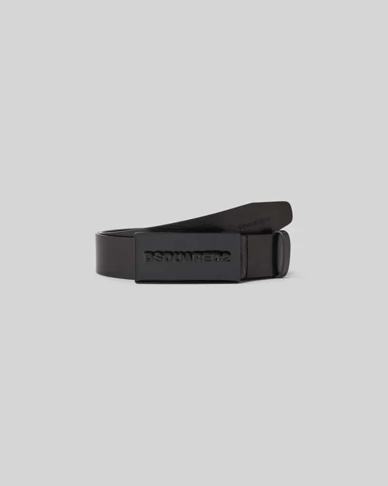 Dsquared2 Ledergürtel aus echtem Leder Black