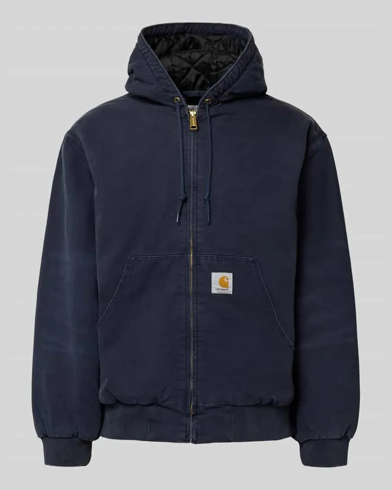 Carhartt WIP Jacke mit Känguru-Tasche und Label-Detail Dunkelblau