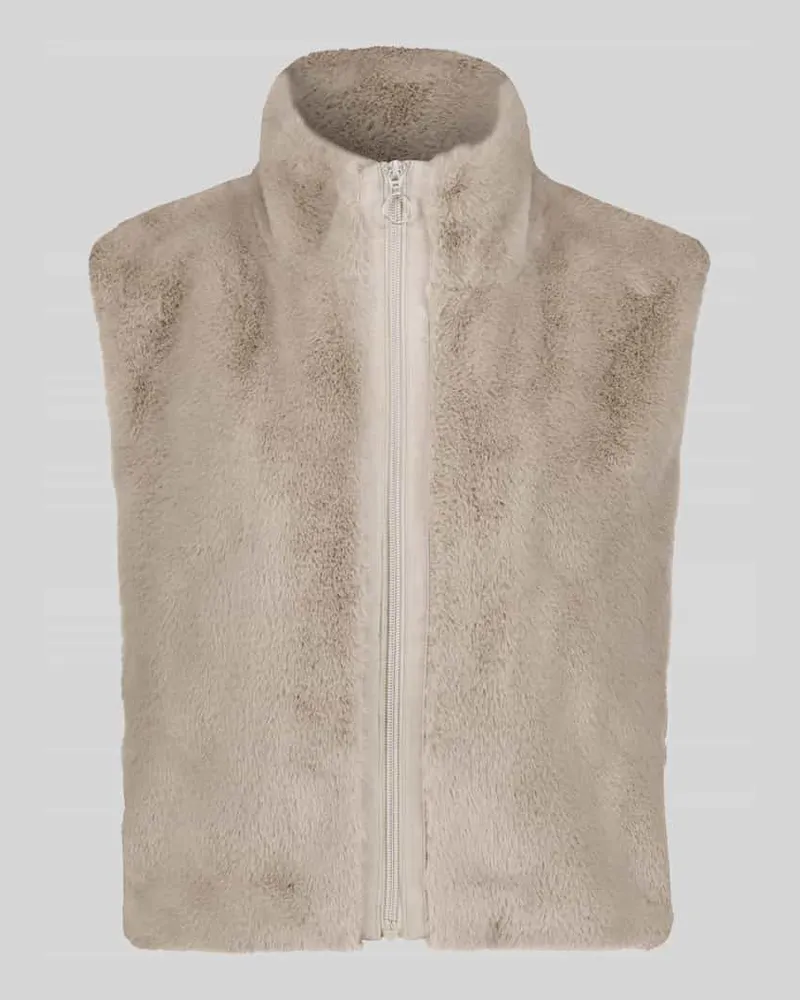Betty Barclay Weste mit kuscheliger Fleece-Struktur Taupe