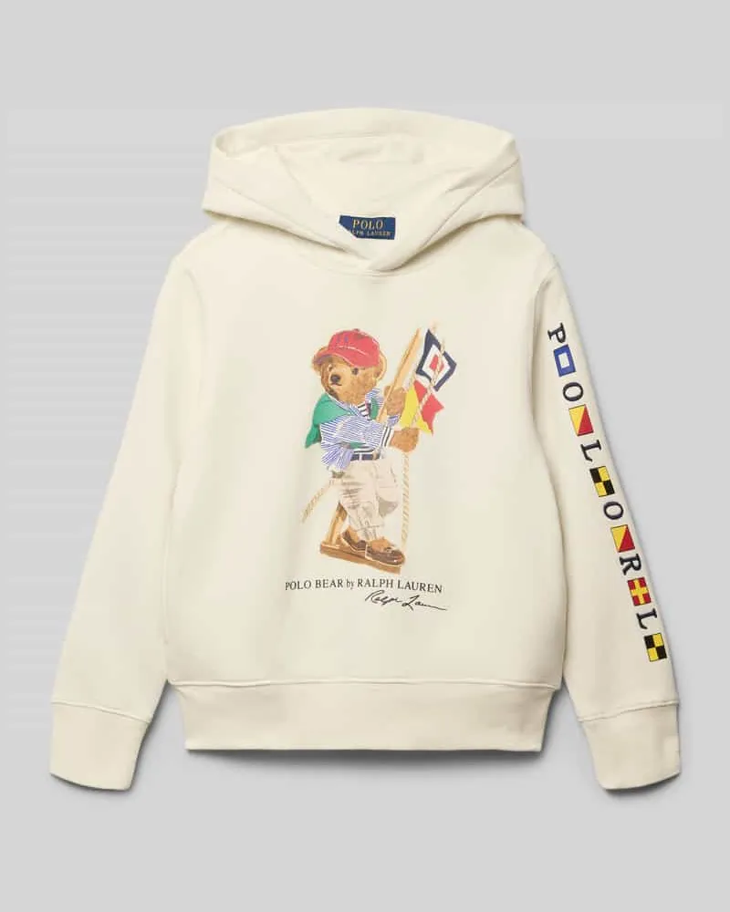Ralph Lauren Regular Fit Hoodie aus Baumwoll-Mix Offwhite