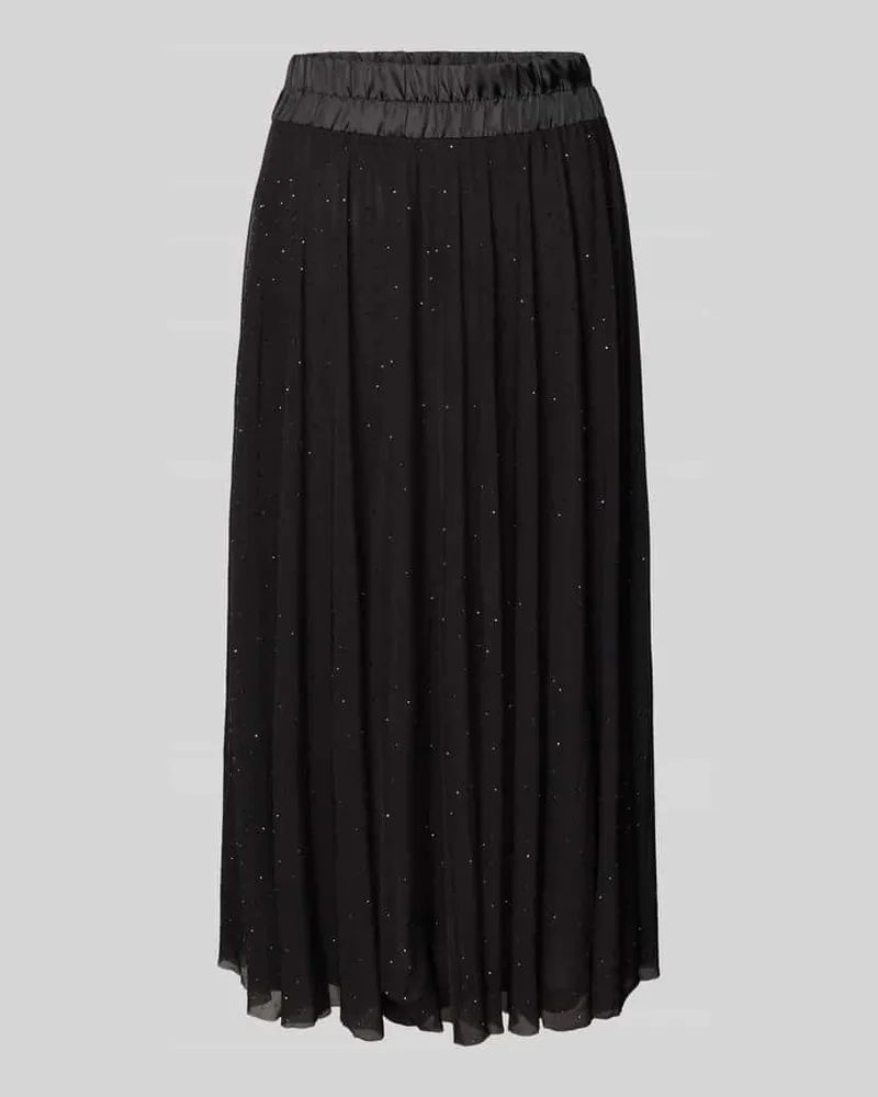 More & More Tüllrock mit Ziersteinbesatz und elastischem Bund Black