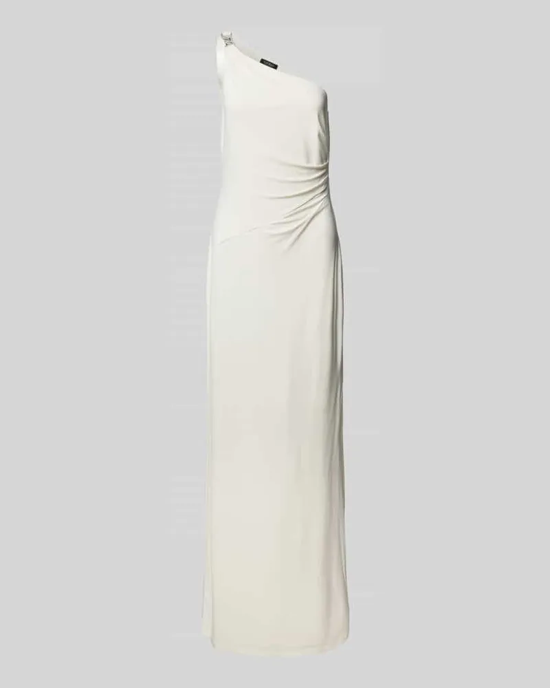 Ralph Lauren Abendkleid mit Raffungen Modell 'BELINA Offwhite