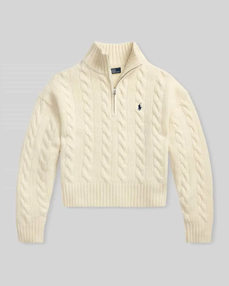 Ralph Lauren Regular Fit Troyer aus Woll-Mix Sand