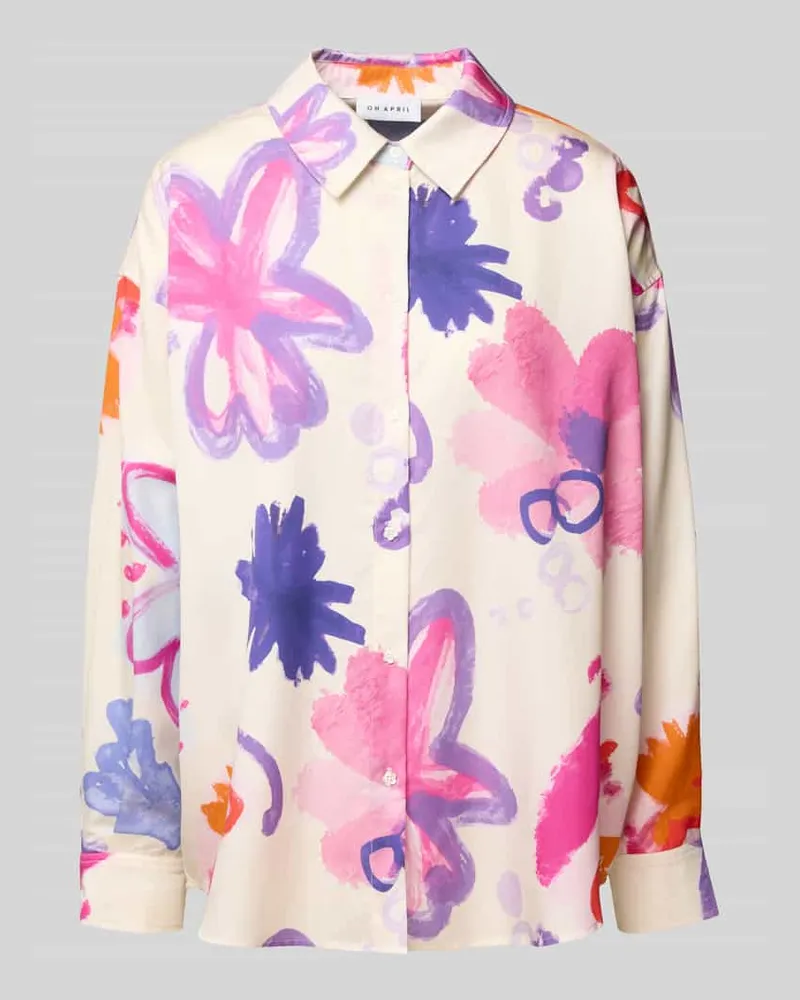 OH APRIL Relaxed Fit Bluse aus Lyocell Modell 'Melina Offwhite