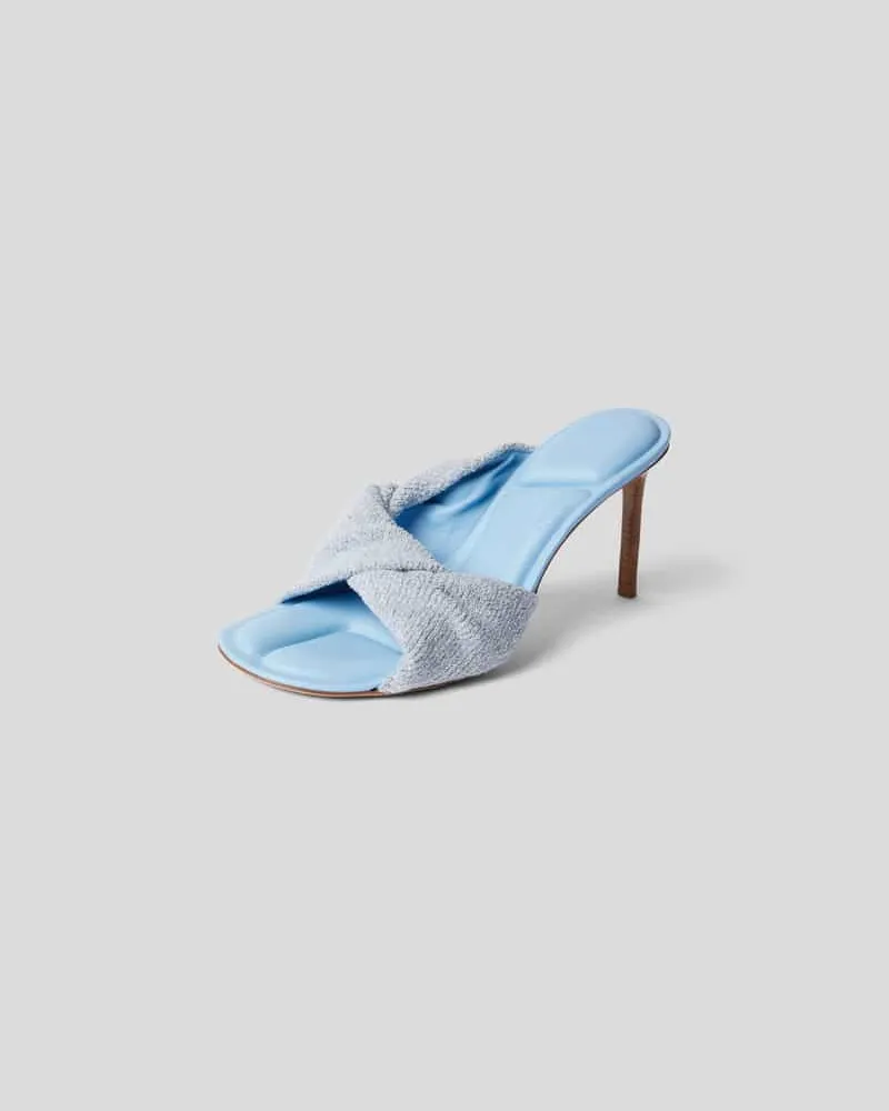 Jacquemus Pantoletten mit Pfennigabsatz Hellblau