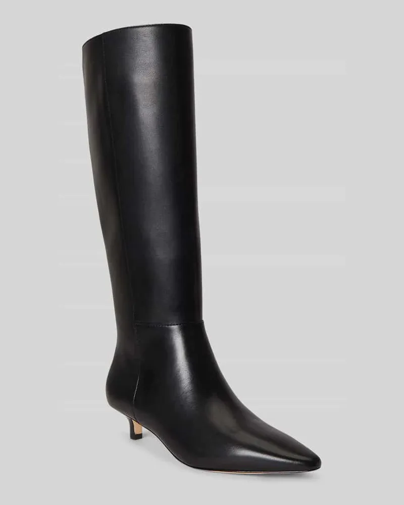 Ralph Lauren Stiefel aus echtem Leder mit Logo-Detail Black