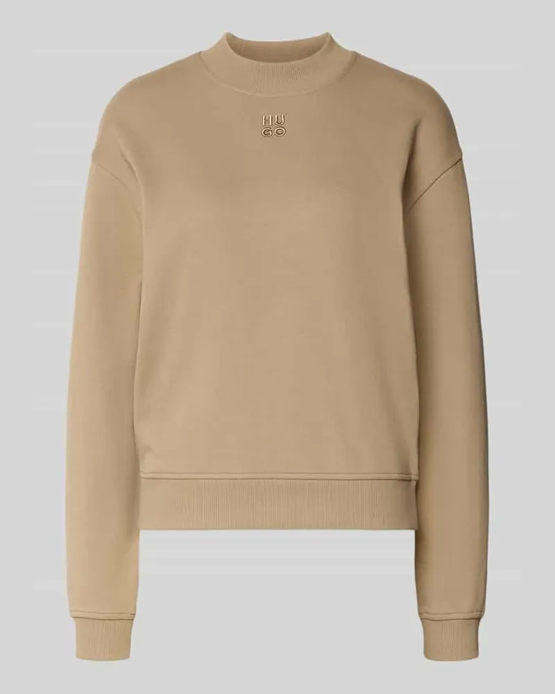 HUGO BOSS Regular Fit Sweatshirt aus reiner Baumwolle Modell 'DAXANDRIA Beige