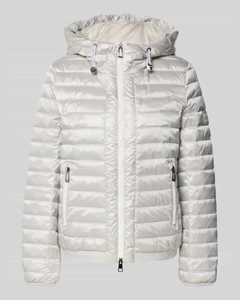 Marc Cain Regular Fit Steppjacke mit Daunen-Feder-Füllung Silber