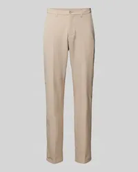 HUGO BOSS Regular Fit Stoffhose mit Eingrifftaschen Modell 'Commuter Beige