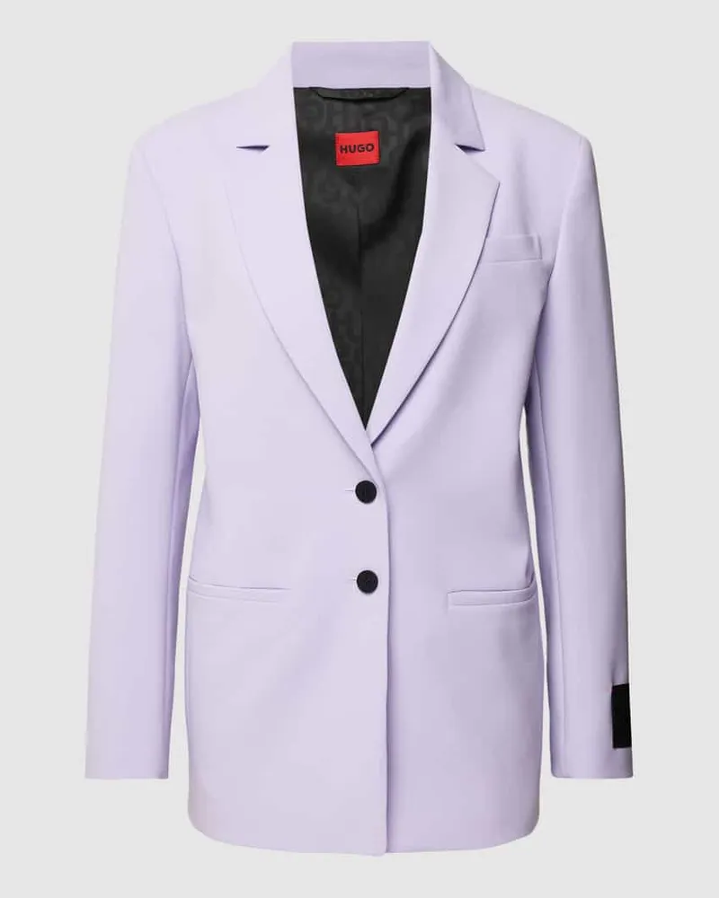 HUGO BOSS Blazer mit Label-Patch Modell 'AMYIA Flieder