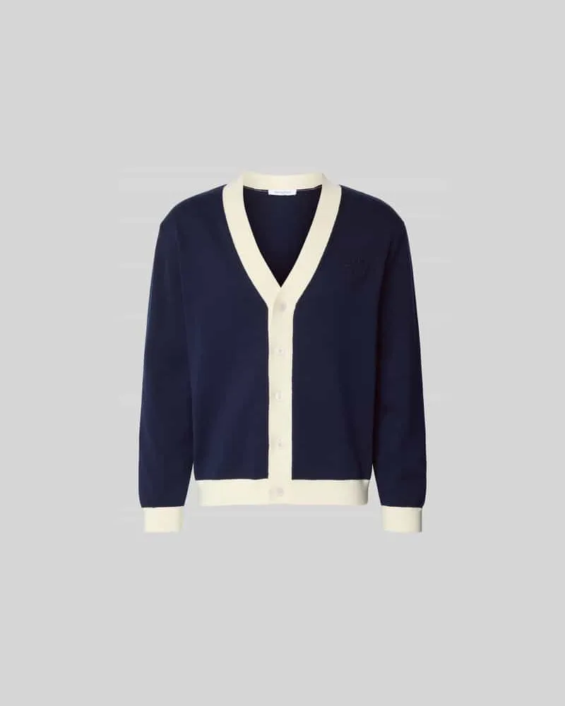 Kitsuné Cardigan aus reiner Baumwolle Marine