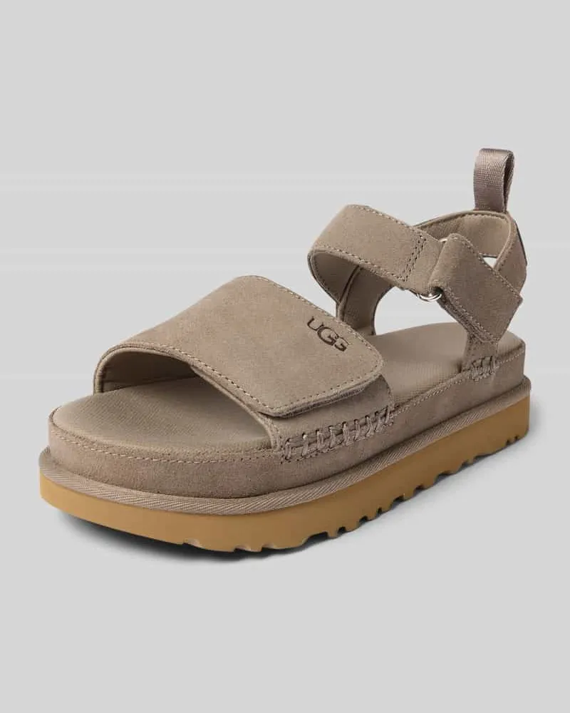 UGG Ledersandale mit Label-Badge Modell 'GOLDENSTAR Hellgrau