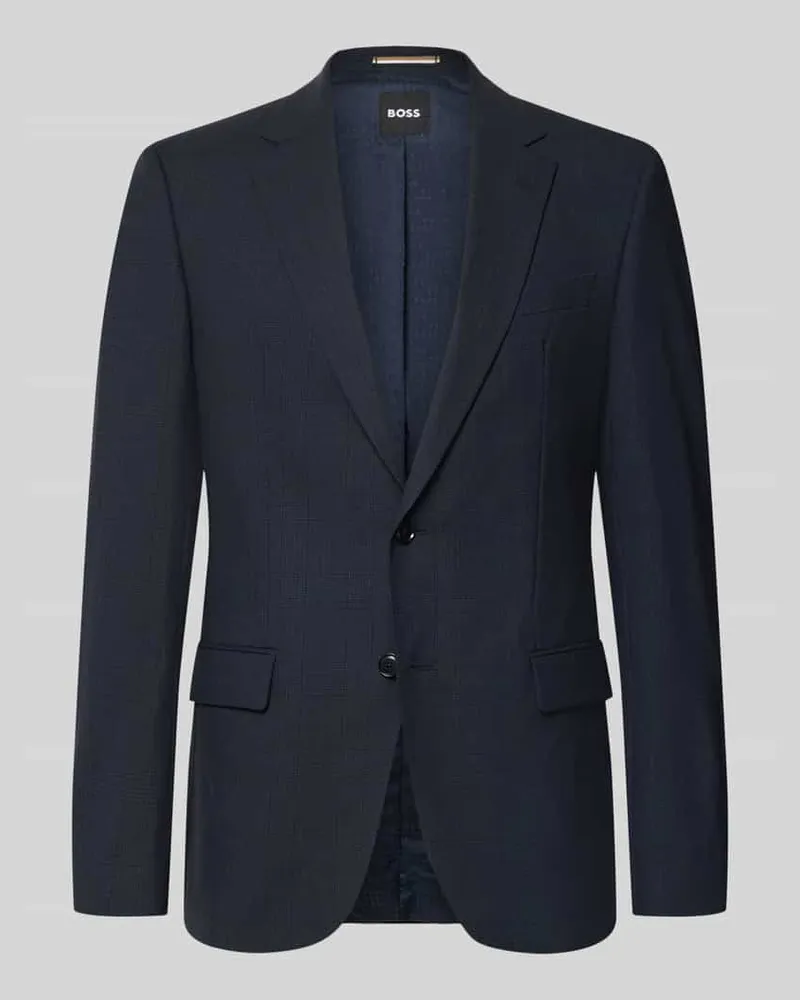 HUGO BOSS Regular Fit Sakko mit Woll-Anteil Modell 'Jasper Marine